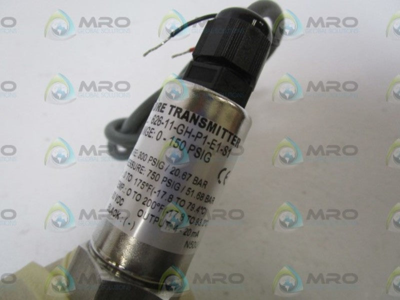 DWYER 0-150PSIG PRESSURE TRANSMITTER 626-11-GH-P1-E1-S1  NSMP