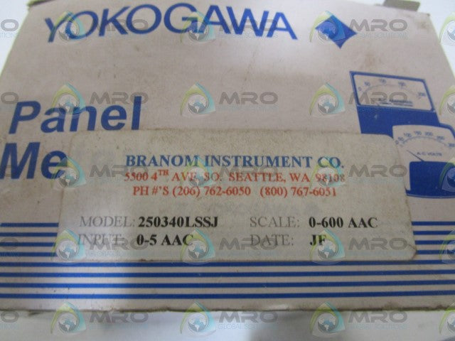YOKOGAWA PANEL METER 0-600AC AMPS 250340LSSJ *NEW IN BOX*