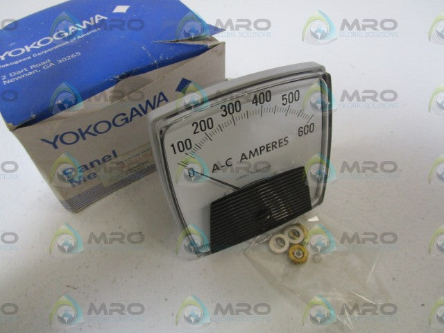 YOKOGAWA PANEL METER 0-600AC AMPS 250340LSSJ *NEW IN BOX*