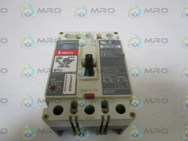 CUTLER-HAMMER 3AMPS CIRCUIT BREAKER HMCPS003A0C  NSNP