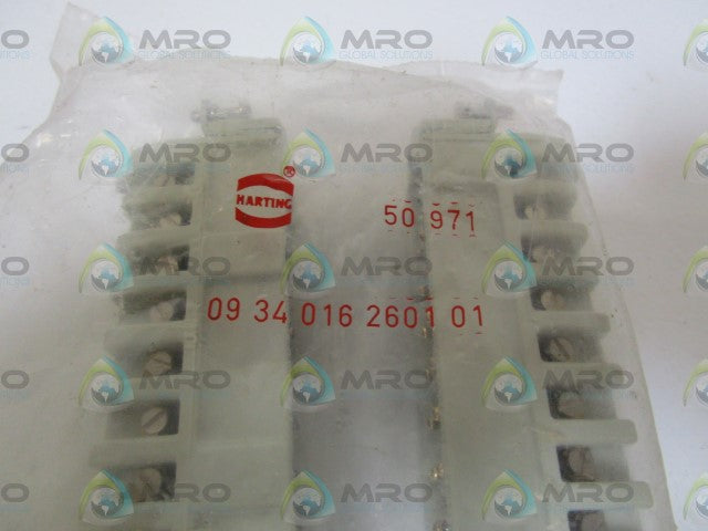 LOT OF 2 HARTING MALE INSERT 09 34 016 2601 *NEW IN FACTORY BAG*