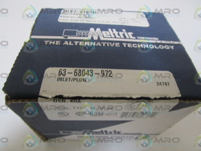 MELTRIC INLET/PLUG 63-68043-972 *NEW IN BOX*