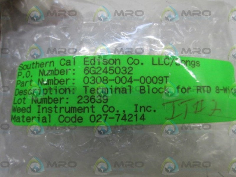 SOUTHERN CAL EDISON CO. TERMINAL BLOCK 0308-004-0009T (PKG OIF 2)  NSNP