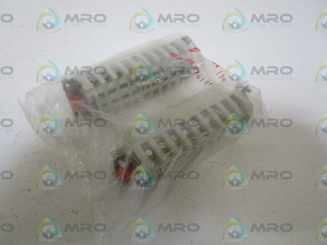LOT OF 2 HARTING FEMALE INSERT 09 34 016 2701 *NEW IN FACTORY BAG*