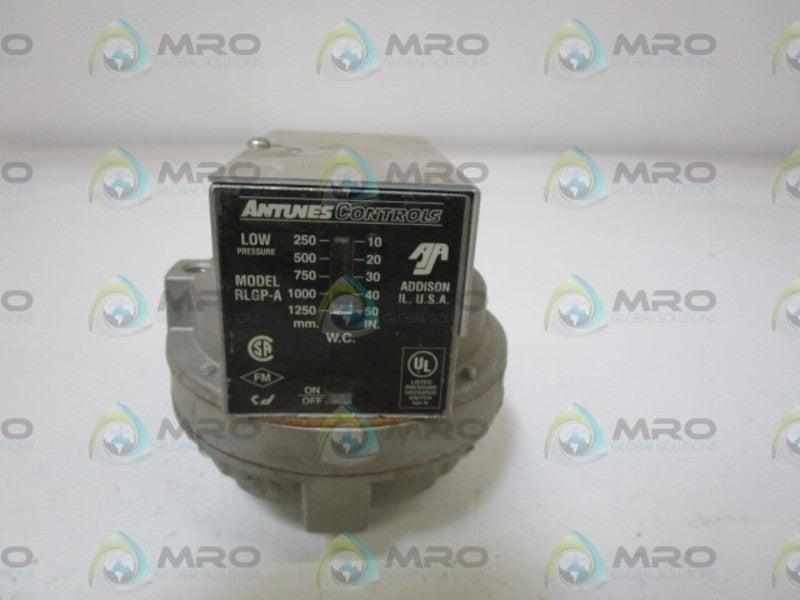 ANTUNES CONTROLS RLGP-A LOW PRESSURE SWITCH 10-50" WC  NSNP