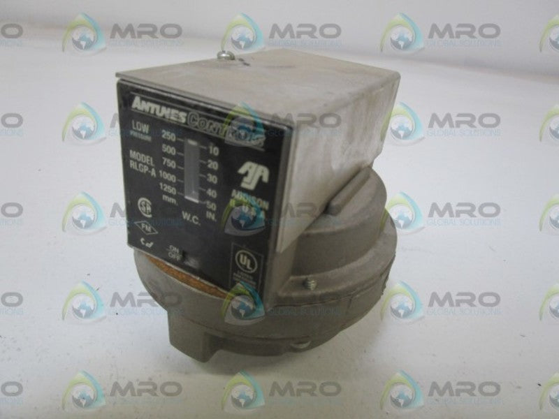 ANTUNES CONTROLS RLGP-A LOW PRESSURE SWITCH 10-50" WC  NSNP