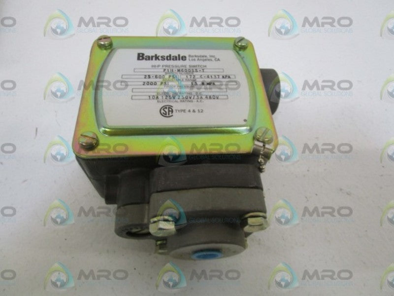 BARKSDALE HI-P PRESSURE SWITCH P1H-H600SS-T  NSMP