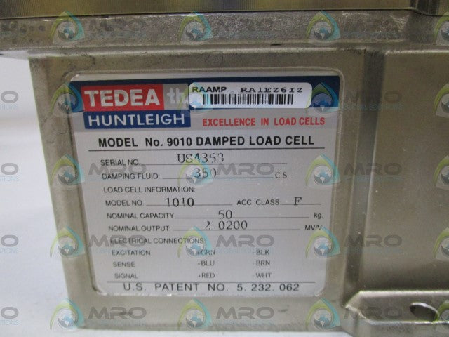 TEDEA 9010 NOMINAL OUTPUT: 2.0200 LOAD CELL 9010-50-F *REMANUFACTURED*