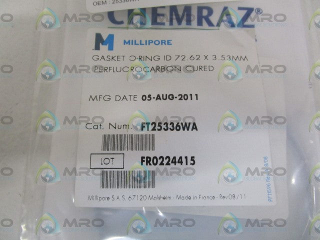 MILLIPORE CORP. GASKET O-RING FT25336WA *NEW IN FACTORY BAG*