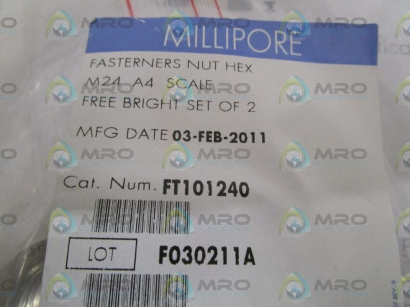 LOT OF 2 MILLIPORE FASTENERS NUX HEX FT101240  NSMP