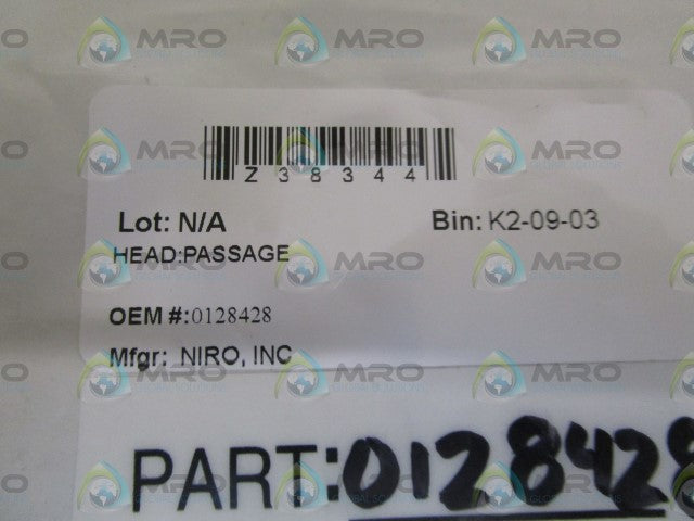 NIRO, INC. HEAD:PASSAGE 0128428 *NEW IN BAG*