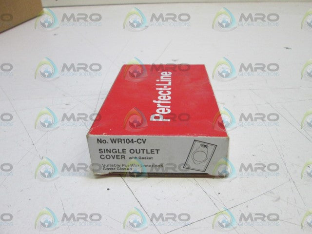 PERFECT-LINE SINGLE OUTLET COVER WITH GASKET WR104-CV *NEW IN BOX*