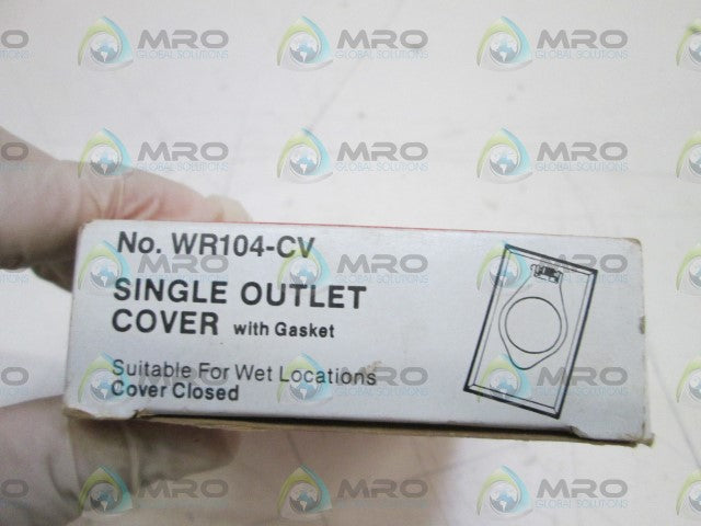 PERFECT-LINE SINGLE OUTLET COVER WITH GASKET WR104-CV *NEW IN BOX*