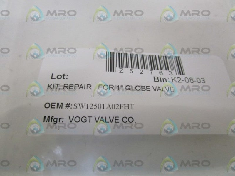 VOGT VALVE CO. 1" GLOBE VALVE REPAIR KIT SW12501A02FHT *NEW IN BAG*
