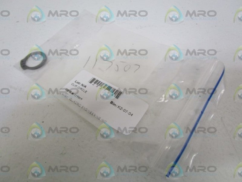 QUADRO ENGINEERING INC. CIRCLE CLIP 117507  NSNP IN BAG