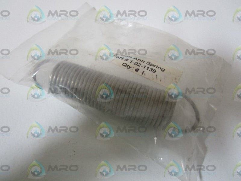 VACUUM ARM SPRING 1-02-1139  NSNP IN BAG