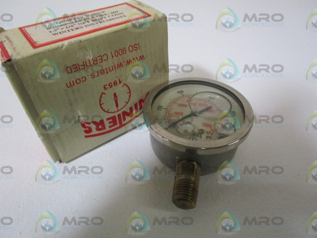 WINTER QUALITY GAUGE 0/1000PSI 2.5"X1/4" 809 *NEW IN BOX*