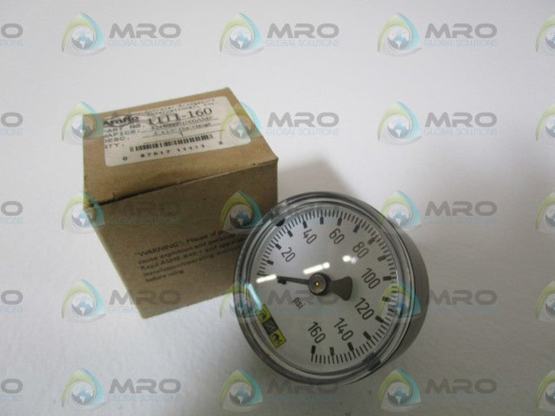 AMFLO 0-160PSI 2"X1.8" DIAL GAUGE 1111-160  NSMP