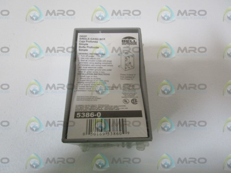 BELL 5386-0 DEEP SINGLE-GANG BOX  NSMP
