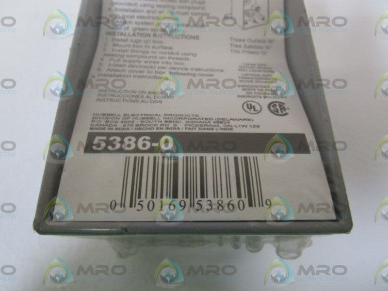 BELL 5386-0 DEEP SINGLE-GANG BOX  NSMP
