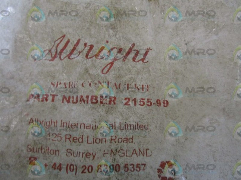 ALBRIGHT SPARE CONTACT KIT 2155-99 * NEW IN FACTORY BAG *
