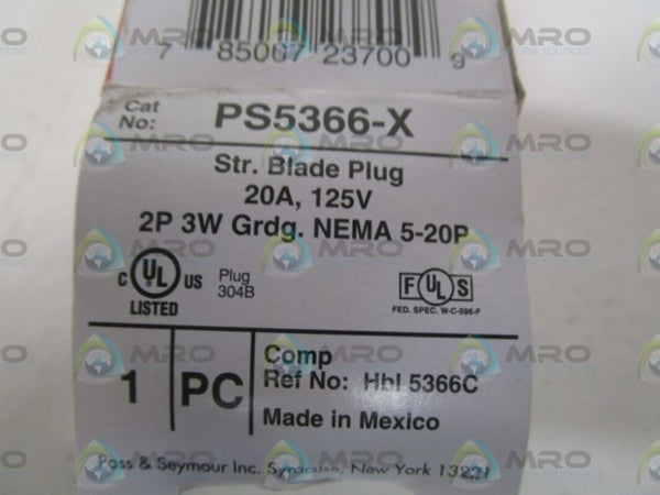 PASS & SEYMOUR PLUG PS5366-X  NSMP