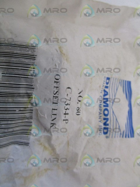 LOT OF 7 DIAMOND OFFSET LINK C-7334-P *NEW IN FACTORY BAG*
