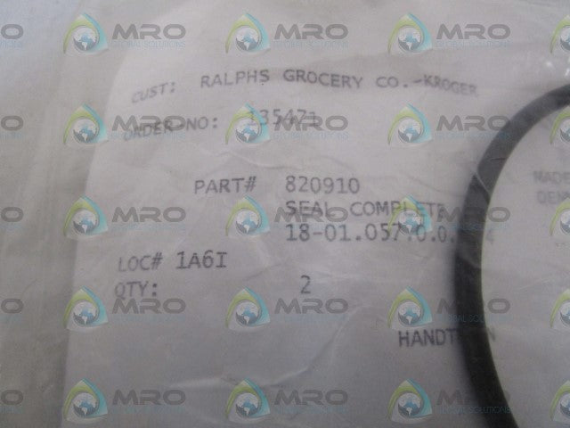 LOT OF 2 HANDTMANN SEAL 820910 *NEW IN BAG*