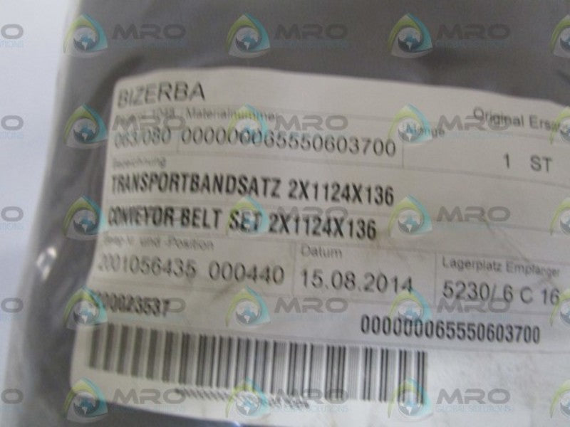 BIZERBA BELT SET 2X1124X136  NSNP IN BAG