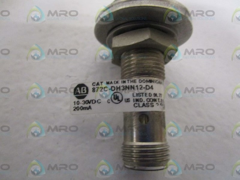 ALLEN BRADLEY PROXIMITY SENSOR 872C-DH3NN12-D4 SER. C  UNMP