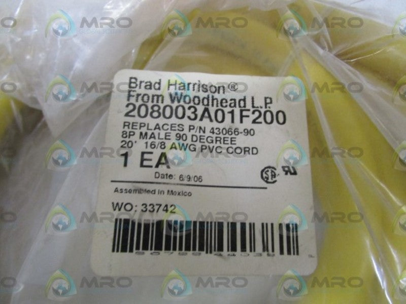 BRAD HARRISON 8P MALE CORD 208003A01F200  NSNP IN BAG
