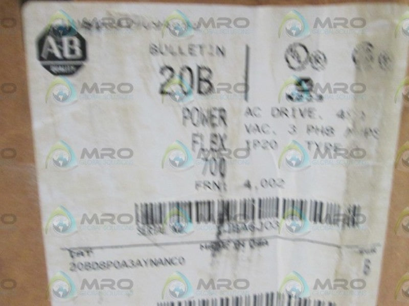 INDUSTRIAL SPARE PART AC DRIVE 208D8P0A3AYNANC0 SER. B  NSMP