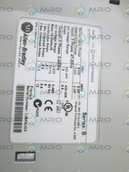INDUSTRIAL SPARE PART AC DRIVE 208D8P0A3AYNANC0 SER. B  NSMP