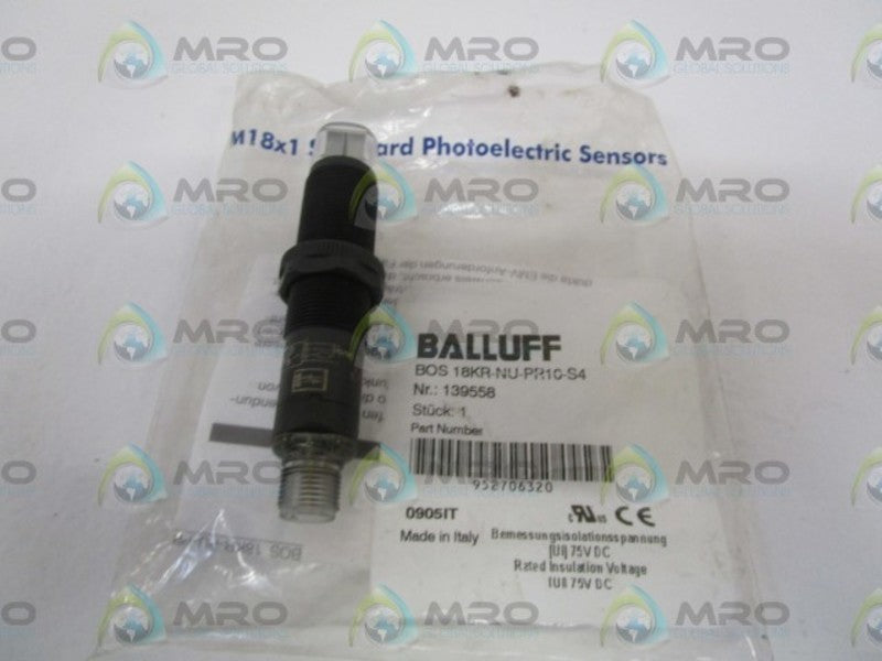 BALLUFF PHOTOTELECTRIC SENSOR BOS18KR-NU-PR10-S4  NSNP IN BAG
