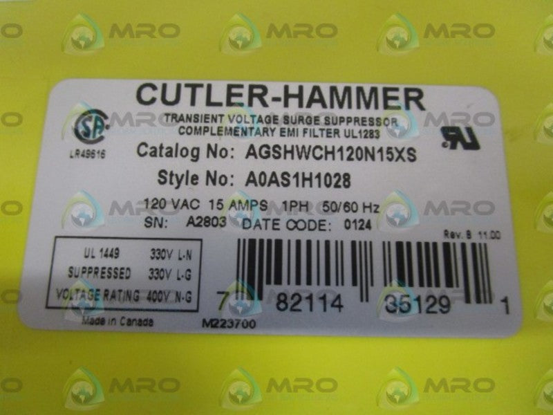CUTLER-HAMMER AGSHWCH120N15XS NSNP