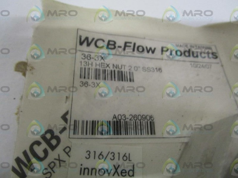 WCB-FLOW PRODUCTS HEX NUT 2" A03-260906 ORIGINAL PACKAGE