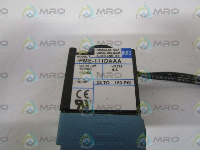 MAC SOLENOID VALVE PME-111DAAA *NEW NO BOX*
