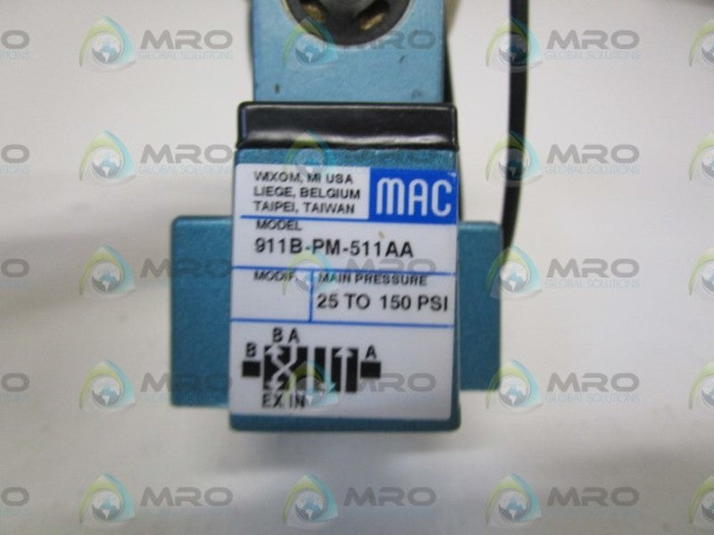 MAC SOLENOID VALVE 911B-PM-511AA *NEW NO BOX*