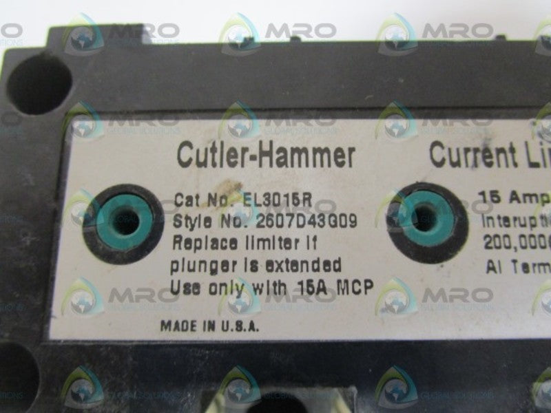 CUTLER-HAMMER CURRENT LIMITER EL3015R (AS PICTURED)  UNMP