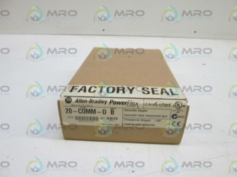 ALLEN BRADLEY 20-COMM-D SER. B F/W 1.007 DATE: 2004 * FACTORY SEALED *