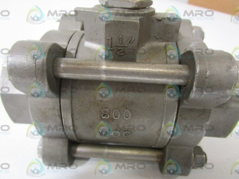 BALL VALVE 316 1-1/2" 800 WOG (AS PICTURED)  UNMP