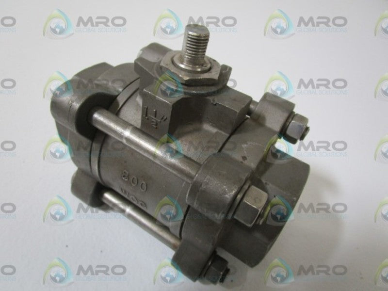 BALL VALVE 316 1-1/2" 800 WOG (AS PICTURED)  UNMP