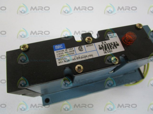 MAC SOLENOID VALVE 93A-AAB-CAA-DP-DJAP-1DG *NEW NO BOX*
