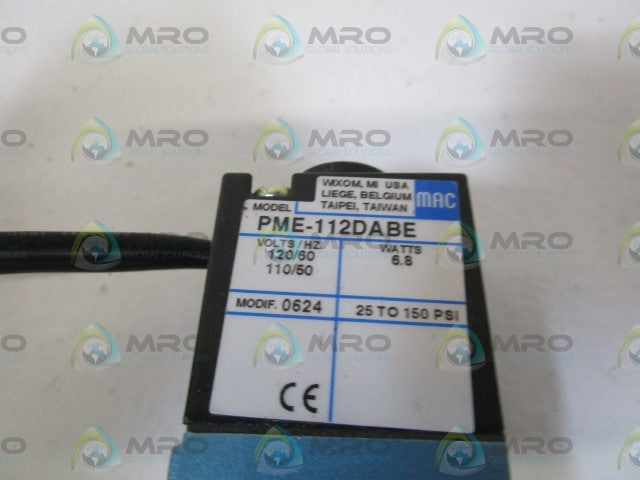 MAC PME-112DABE SOLENOID VALVE *USED*