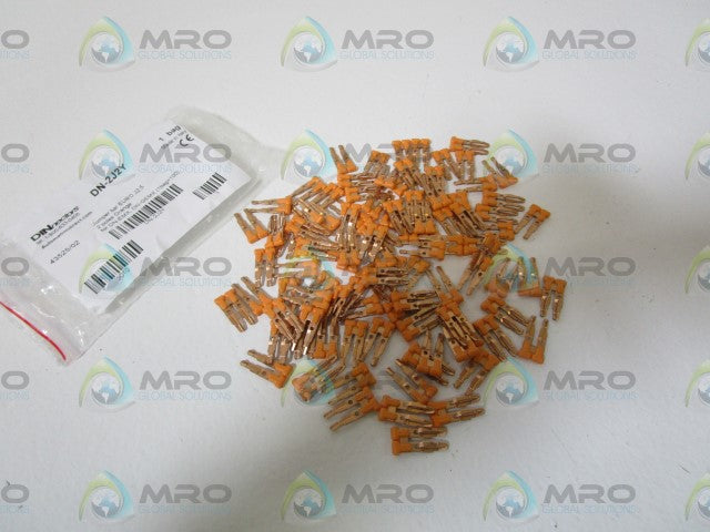 LOT OF 100 DINNECTOR ORANGE JUMPER BAR DN-2J2Y *NEW IN BAG*