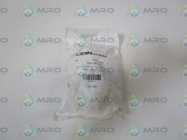 LOT OF 10 DINNECTORS GROUND TERMINAL BLOCK DN-G8-10 *NEW IN FACTORY BAG*
