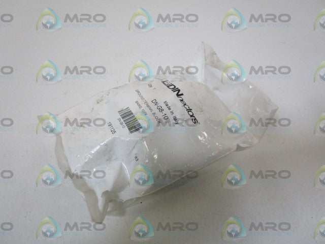 LOT OF 10 DINNECTORS GROUND TERMINAL BLOCK DN-G8-10 *NEW IN FACTORY BAG*