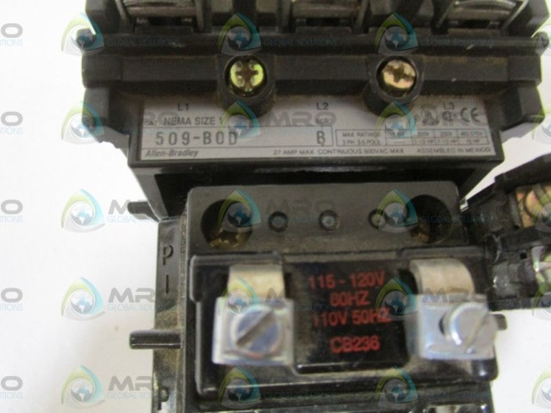 ALLEN BRADLEY 509-BOD SER. B 110/115-120V (AS PICTURED1) UNMP