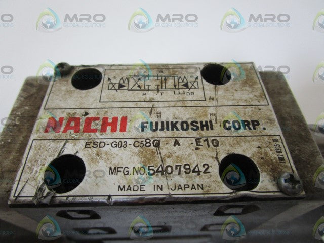 NACHI VALVE ESD-G03-C580-A-E10 *NEW NO BOX*