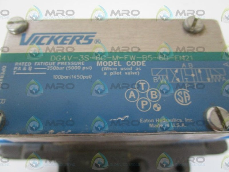 VICKERS DIRECTIONAL CONTROL VALVE DG5S-8-0C-M-FW-B5-30-EN21 *NEW NO BOX*